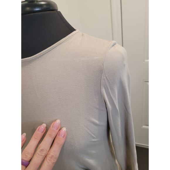 J. Jill Wearever Collection Tunic Top – XS – Taupe –3/4 Sleeve – High-Low Hem - Picture 10 of 11